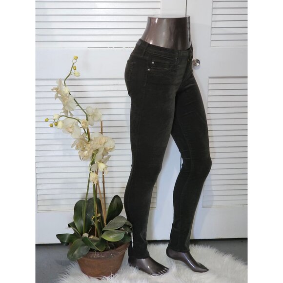 Adriano Goldschmied Green The Legging Super Skinny Velvet Pants Sz 27R 0984 - Picture 3 of 15